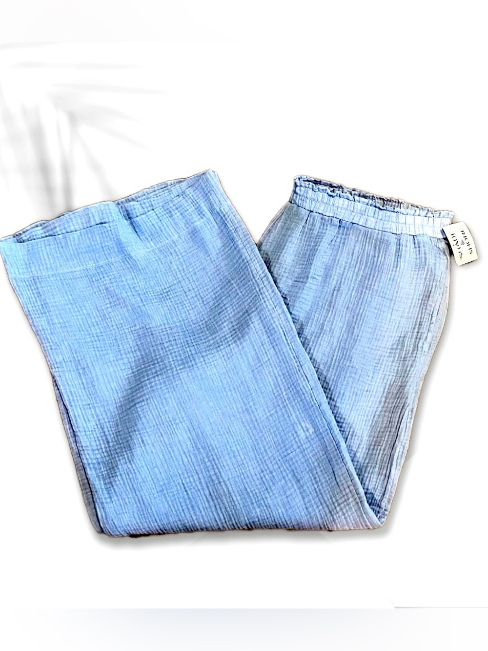 NWT Shade & Shore Light Blue Gauze Wide Leg Pants Sz XL